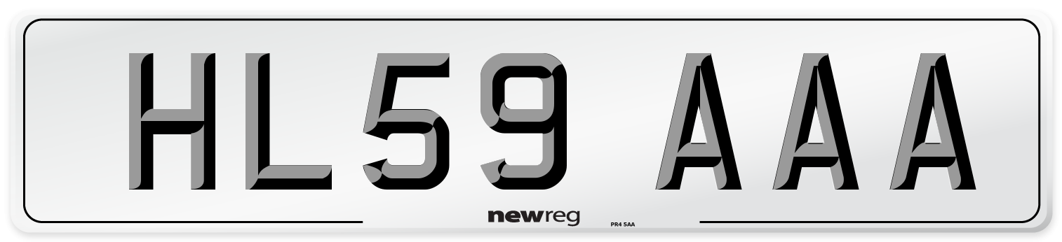HL59 AAA Number Plate from New Reg